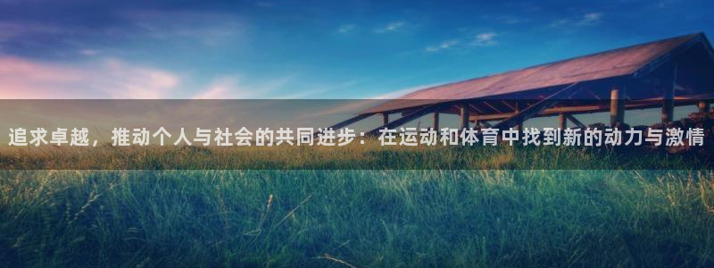 vsport体育在线官网：追求卓越，推动个人与社会的共同进步：在运动和体育中找到新的动力与激情